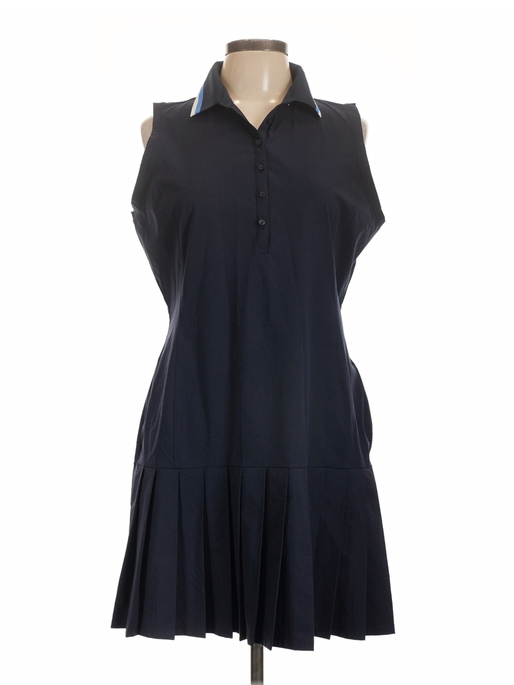 Lady Hagen Navy Polo Dress with Ribbed Collar